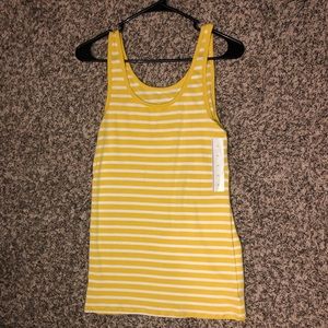 Yellow and White Striped Tank